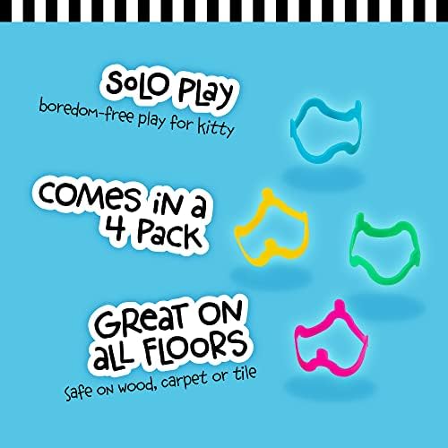Petmate Interactive Cat Toys - Cat Crazies Multi Pack, 4 Count (Pack of 2)