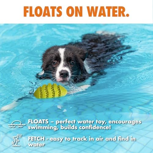 Max Fusion Spiro Football Dog Toy, Medium, Green, Made with Nike Grind