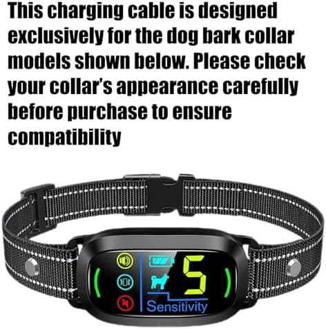 2 Packs Replacement Magnetic Charging Cable for Dog Bark Collar, USB Charger Cord for Smart Dog Training Collar - Short Circuit and Overcurrent Protection