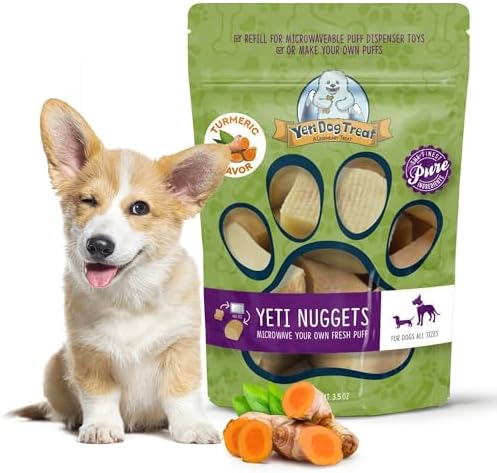 Yeti Refill Nuggets for Puff & Play Toys, Yak Cheese Treats, 6 Pc, Turmeric