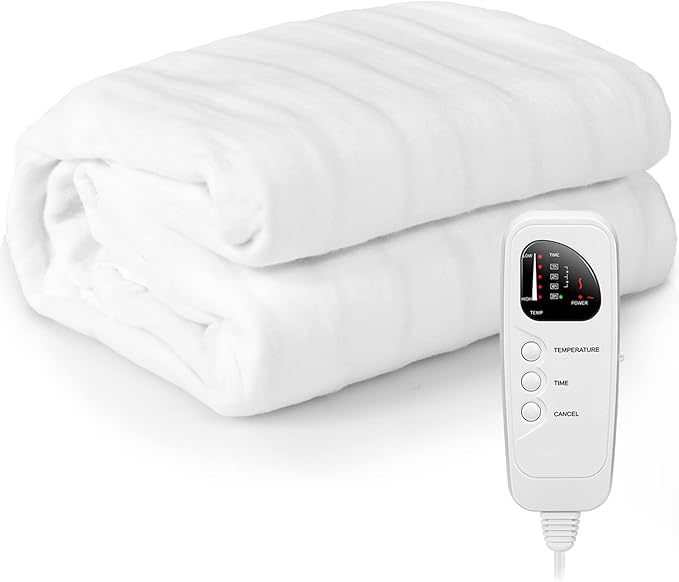 WELLHUT Heating Massage Table Warmer, 75x36in Heated Mattress Pad w/ 5 Heat Levels, 8 Timer Settings, UL Certified Electric Twin Bed Warmer, Spa Massage Bed Heating pad, Machine Washable