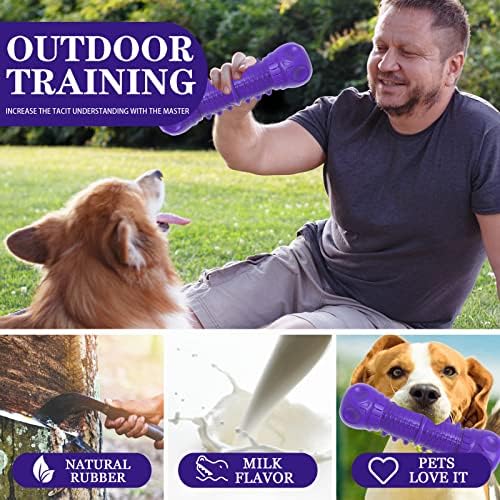 ZIKATON Dog Squeaky Toys for Aggressive Chewers, Durable Chew Toys for Large Medium Breed Dog, Dog Toys, Tough Durable Dogs Toys with Natural Rubber