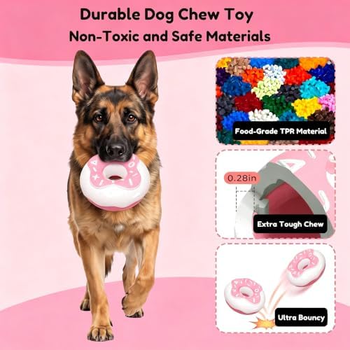 Squeaky Dog Chew Toys, Interactive Tough Indestructible Dog Toys for Aggressive Chewers, Medium to Large Dogs, Indoor & Outdoor Use