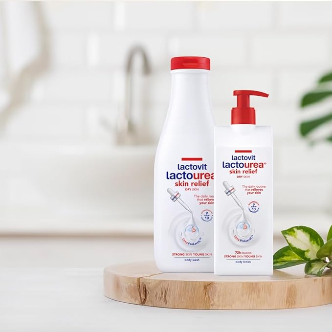 Lactovit| Lactourea Body Wash | Hydrating Shower Gel for Dry Skin | With Urea ProLactiC10 Complex, Lactic Acid & Pure Urea | Soft & Youthful Skin | Dermatologist Recommended |3 x 600 ml