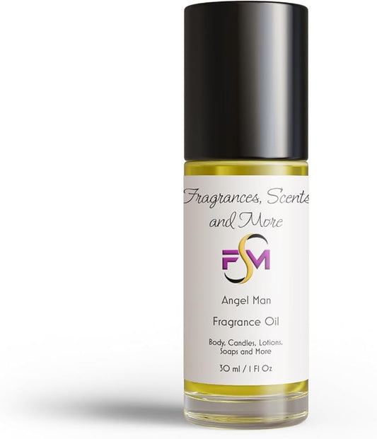 Angel Man Fragrance Oil - 1 Fl Oz Glass Roll On (30ml)