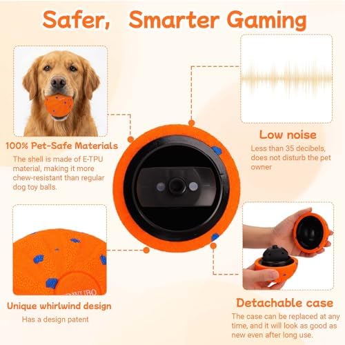 Smart Interactive Dog Toy for Medium and Large Dogs(Orange)