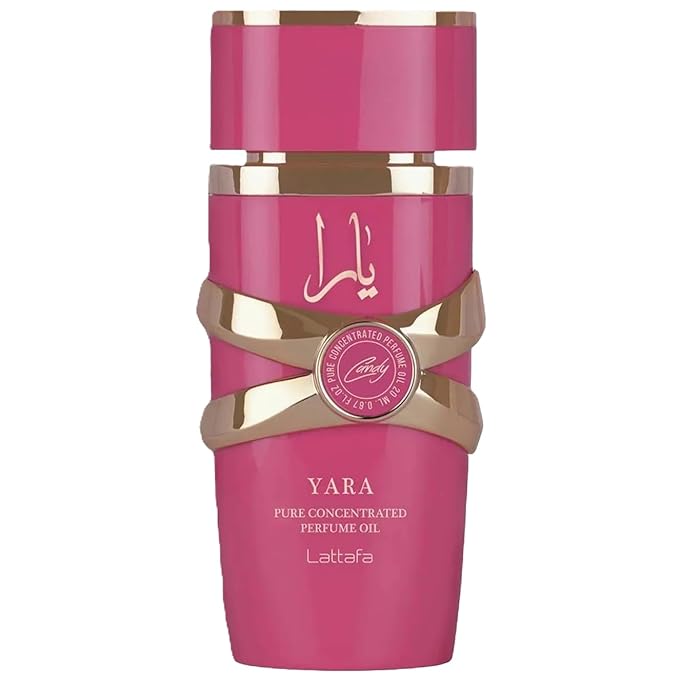 Lattafa Yara Candy – Fruity, Sweet, Floral, Musky – Pure Concentrated Perfume Oil Long-Lasting Fragrance for Women, 0.67 Ounce / 20 ml