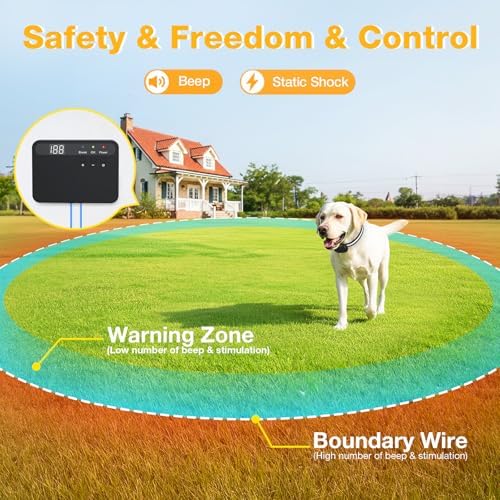 MASBRILL In-Ground Fence for 1 Dog – Waterproof Rechargeable Collars