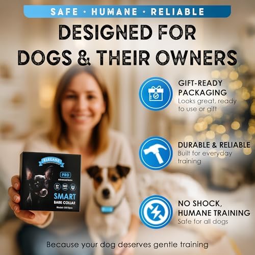 Bark Collar for Small Dogs 8-40 Ibs - No Shock Anti Barking Collar with Al Chip - 3 Modes & 5 Sensitivity Levels - Waterproof, Rechargeable, Magnetic Charging - Humane, Effective Training (Blue)