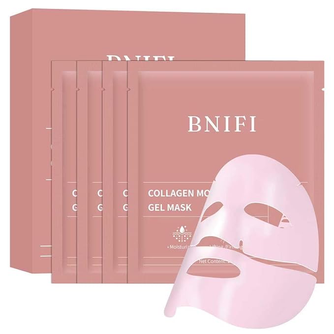 Collagen Face Mask- Hydrating Overnight Hydrogel Facial Mask Suitable for Women's Delicate Skin care, Minimizes Pores, and Firms Skin (28 grams) × 4 pieces