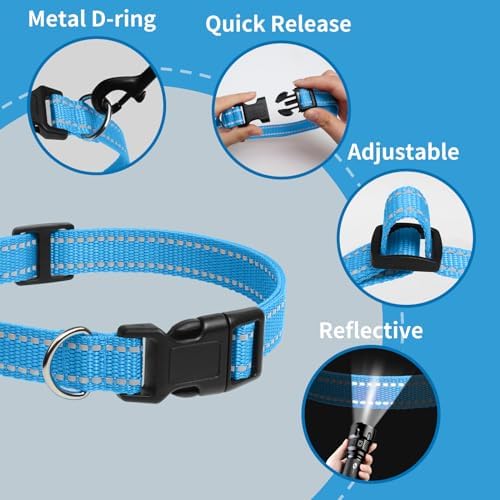 Shock Collar Replacement Strap 2-Pack, Reflective & Adjustable 3/4" Dog Collar for Training - Compatible with Jugbow, PetSafe, Bousnic, Garmin Replacement Collar Strap - 2 Pack