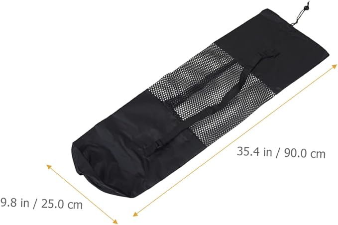Kisangel Yoga Mat Carrying Bag Mesh Design with Adjustable Shoulder Strap Large Breathable Storage for 35.43X9.84 Inch Yoga Mats 2-Pack