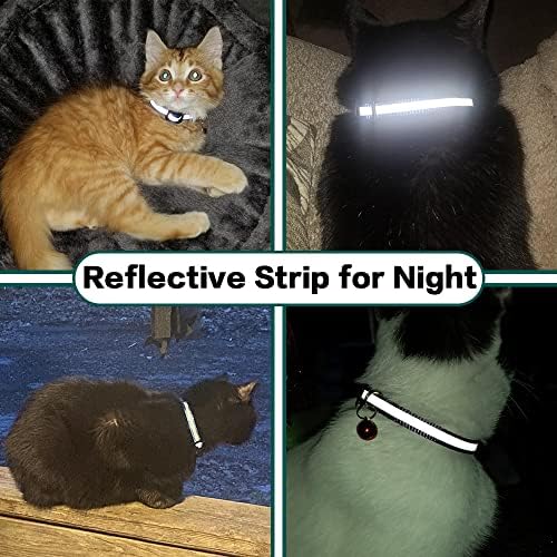 Airtag Cat Collar Breakaway, Cat Collar with Air Tag Holder, Purple | Safety Breakaway Buckle, Airtag Holder,Reflective Strip,Bell,Adjustable Size to Fit Different Cats kitten,Lightweight