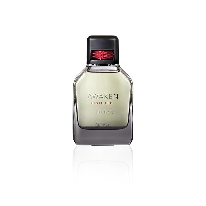 TUMI AWAKEN DISTILLED [08:00 GMT] - Extrait De Parfum Fragrance for Men - Stimulating Cologne with Woody Notes - 3.4 oz