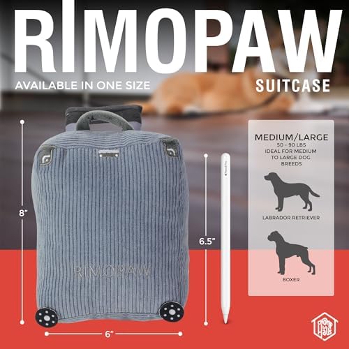 Rimopaw – Luxurious Parody Plush Dog Toy with Squeaker, Premium Fabric, Embroidered Details, Designer-Inspired Chew Toy, Fun Gift for Large Dogs & Dog Lovers