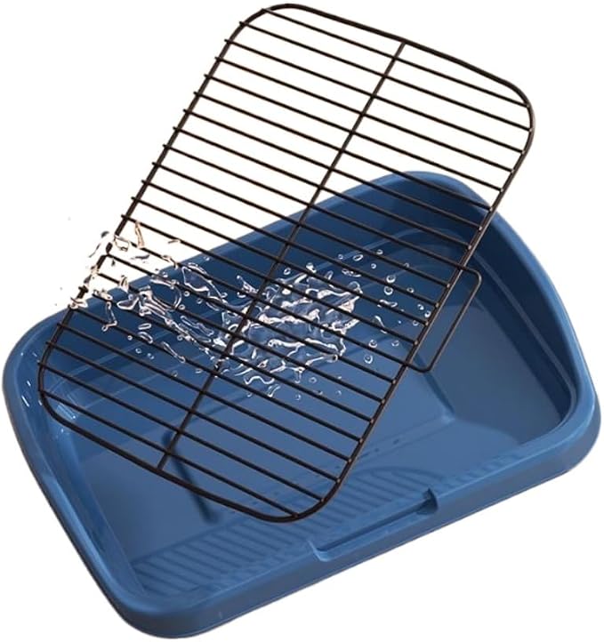Mesh Dog Potty Tray Removable Stable Structure - Indoor/Outdoor Dog Training Toilet Litter Box for Small & Medium Dogs(Blue)