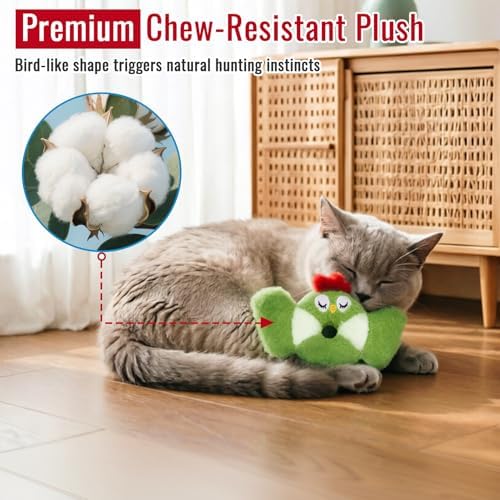 Retro Shaw Cat Toys Birds Catnip Chew Toys for Indoor Cats Kittens 3 Pack
