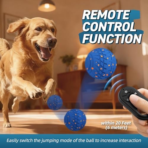 HETOO Smart Interactive Dog Ball with Remote Control, 3.2 Inch Blue