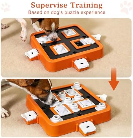Aluckmao Dog Puzzle Toy Large - Adjustable Levels Food Treat Feeder Game