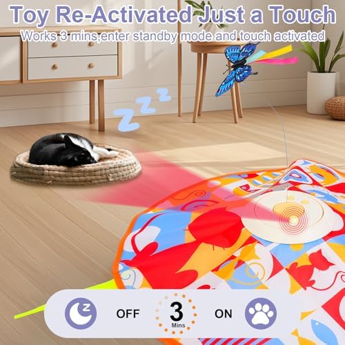 Interactive Cat Toys for Indoor Cats, Kitten Toys for Indoor Kittens,Yellow