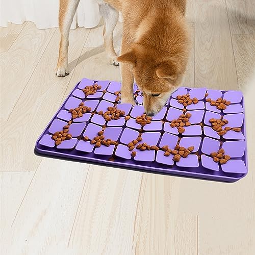 Silicone Snuffle Mat for Small Medium Dogs,Slow Feeder Lick Mat for Pet Slow Down Eating,Encourages Natural Foraging Skill,Interactive Feed Game Toy Lick Mat Bowl for All Breed Dog