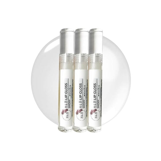 Nicole + Brizee H&B Hydrating Lip Gloss - Moisturizing, Long-Lasting Shimmer & Shine for Soft & Smooth Lips – Compact, Travel-Size, Lightweight Lip Gloss for Women - Smoky (3 Pack, 4g)