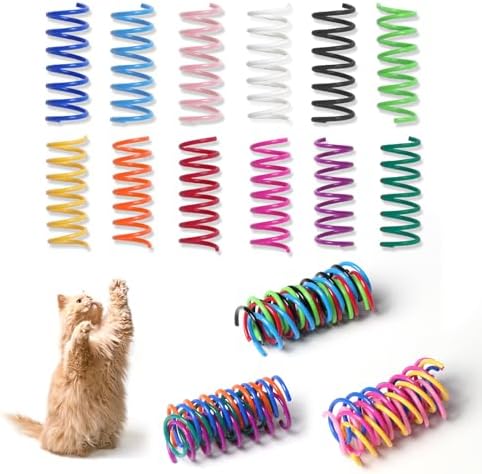12PCS 12Colors Cat Spring Toys for Indoor Cats