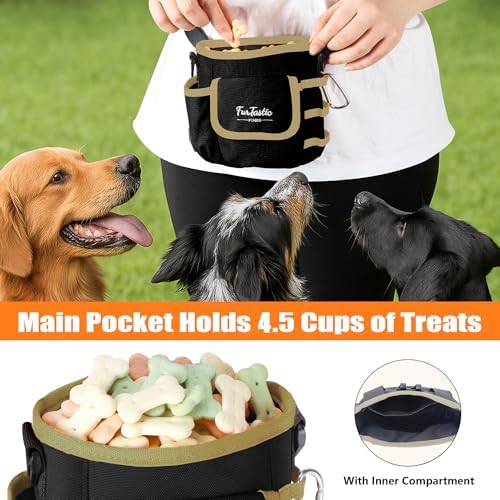 Dog Treat Pouch with Magnetic Closure for Pet Training