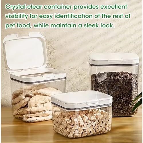TBMax Large Dog Treat Container Bins 4.75 Qt with One-Press Flip-up Lid, Airtight Pet Dog Cat Treat Jar for Countertop, Pet Biscuit Canister Cookie Holder