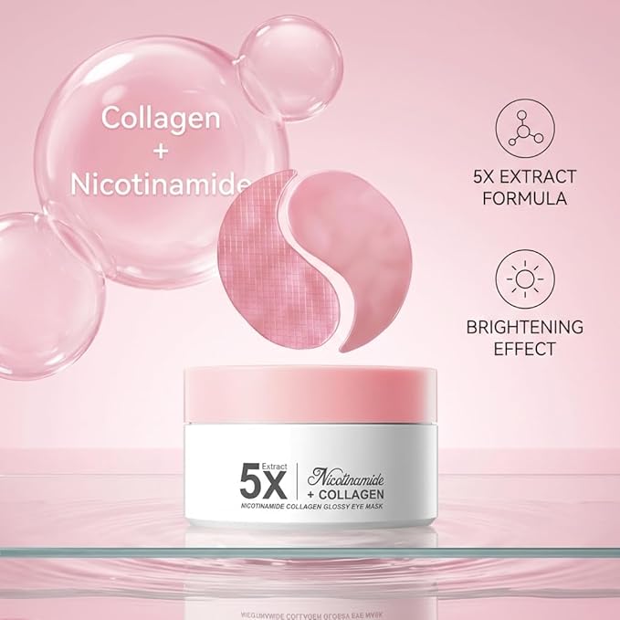 Under Eye Patches Eye Mask 80 Pieces Extra Strength - Anti-Fatigue Collagen Gel Pads for Dark Circles & Fine Lines | Travel-Friendly Instant Glow