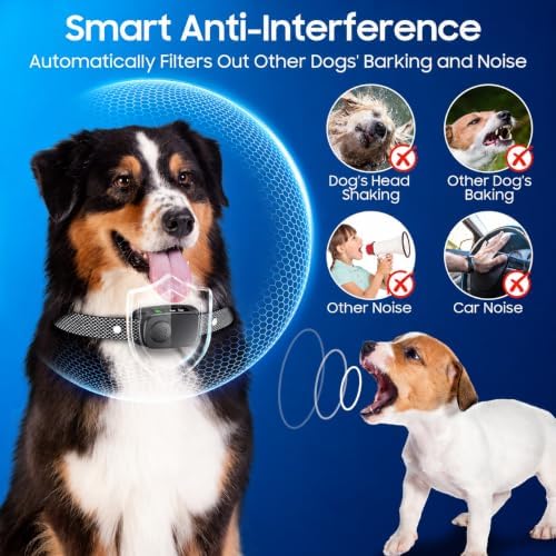 Dog Bark Collar, Automatic Bark Collar for Medium Large Dogs