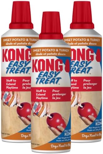 KONG Easy Treat Sweet Potato & Turkey Dog Paste 3-Pack – Stuffing Treat