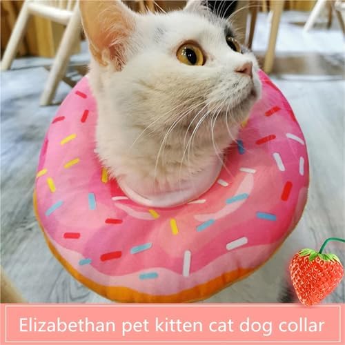 Pet Collars Pet Dog and cat Collar Adjustable e-Collar Wound Healing Soft Tube Smart Tube pet Protection(Sky Blue,Large)