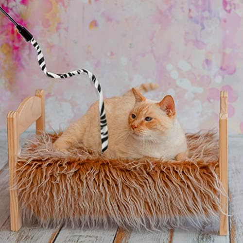 Sumind 3 Pieces Jungle Cat Wand Toys,Leopard Color