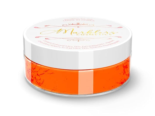 MARBLERS Fluorescent Pigment [Neon Orange] 0.11oz (3g) | Matte Pigment | Non-Toxic | Vegan | Cruelty-Free | Nail Polish, Nail Art, Soap, Craft | Festival, Rave & Party Makeup