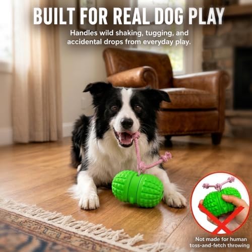 Smart Interactive Dog Toy, 8 Modes Automatic Rolling Ball with a Recording Function, Food-Grade Rubber Material Interactive Dog Ball for Medium and Large Dogs
