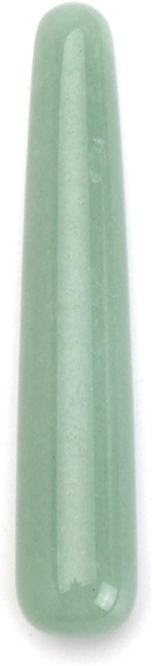 AITELEI 4Pcs Set Jade Yoni Eggs Stick,3 Pcs Drilled Natural Green Aventurine Quartz Crystal Jade Eggs Massage Stone + 1 Pcs Massage Stick for Women Kegel Exercise Strengthen Pelvic Floor Muscles