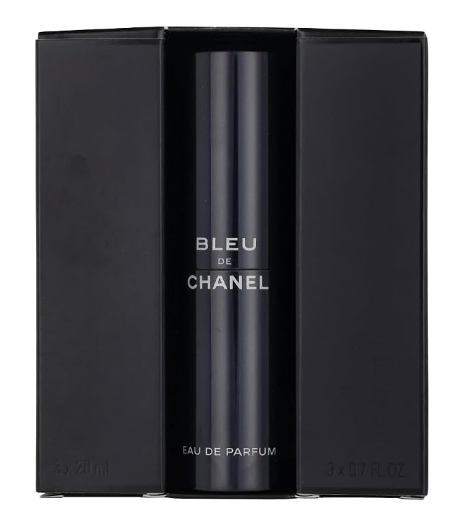 Chanel Bleu De Eau De Parfum Travel Spray for Men 3 X 0.7 Oz, 2.1 Fl Oz, 3 pc set (purse spray)