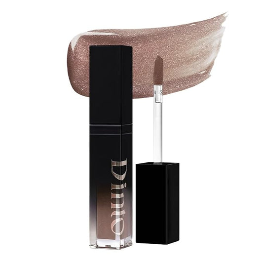 DINTO (Peter & Wendy Collection Pearl-Kissed Plumping Lip Glacé - Moisturizing Lip Gloss, Soft Pearl Shine, Lightweight Texture, Cooling Lip Treatment, Long-Lasting Hydration (122 Neverland, 4ml)