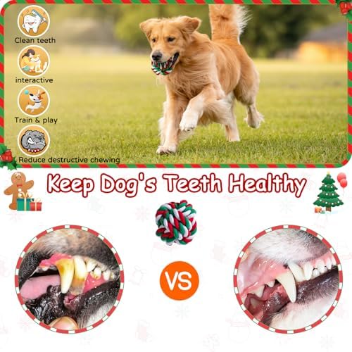 Aitmexcn Dog Rope Toys Set, 7 Pack Cotton Dog Toys for Large Dogs and Medium Small, Cute Interactive Squeaky Toy, Chewing Puppy Gaming Toy for Teeth Cleaning