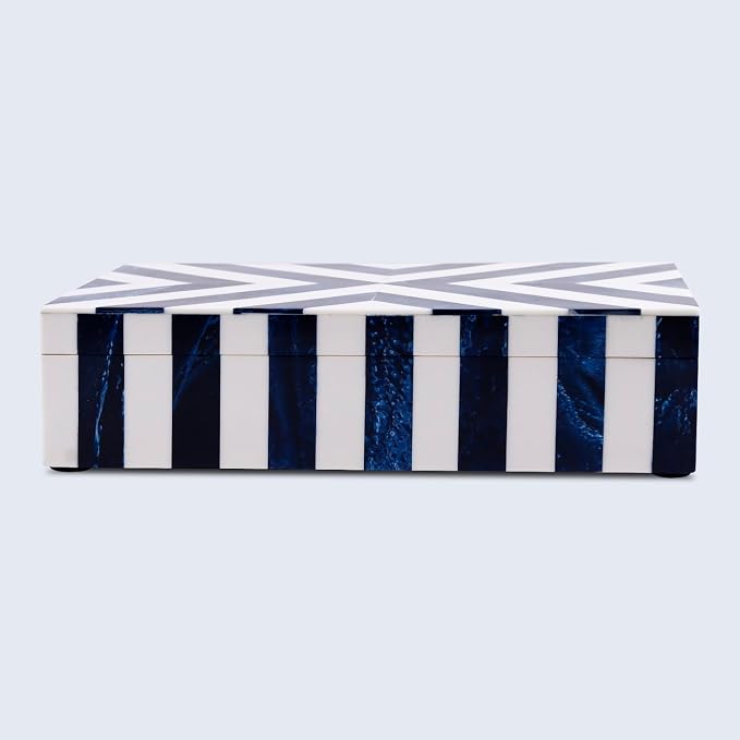 Handicrafts Home Decorative Storage Box 10x6 – Remote Organizer Box with Lid, Modern Decorative Keepsake Box, Boho Shelf Décor, Memory Box for Photos or Letters, Decorative Box for Table Décor