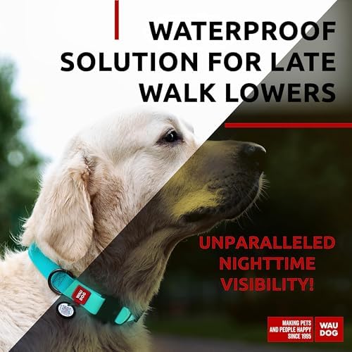 WAUDOG Waterproof Dog Collar Airtag Holder QR Tag Small Medium Large Dogs