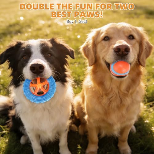 KOOLTAIL Floating Dog Toys,3 Pack TPR Water Pool Fetching Toy with Durable Rope for Small Medium Large Dogs,Bright Bumper Interactive Dog Chew Toys for Summer Outdoor Pool,Training&Teething