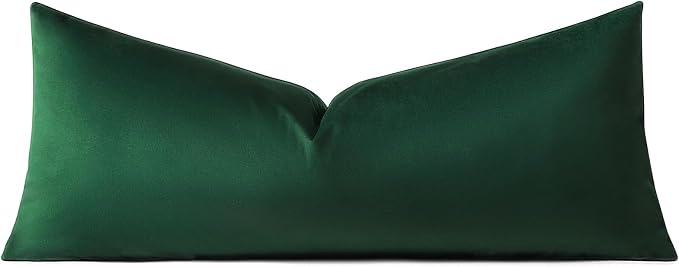 Artscope Luxury Velvet Lumbar Pillow Cover Super Soft Decorative Rectangle Throw Pillow Covers Case Cushion Covers for Sofa Couch Bedroom Car Decor 14x36 Inch Army Green
