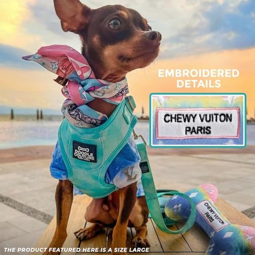 Haute Diggity Dog Chewy Vuiton Bone Plush Dog Toy, Designer Parody Toy