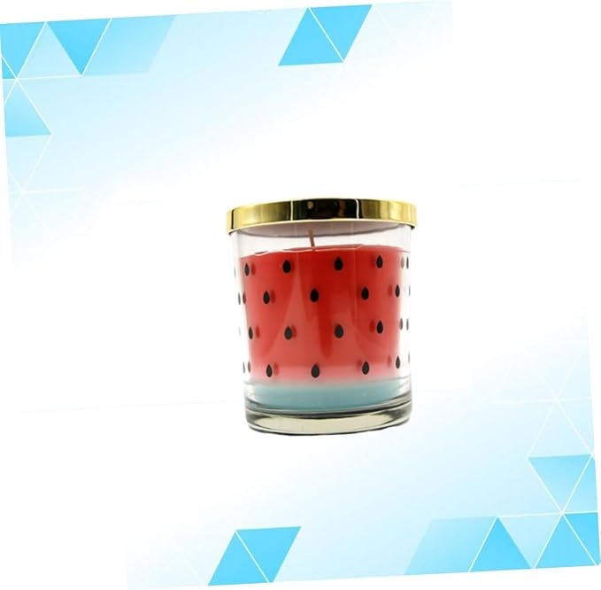 Fruit Shaped Smokeless Watermelon Scented Candle with Natural Essential Oils Handmade Aromatherapy Candle for Home and Office Décor