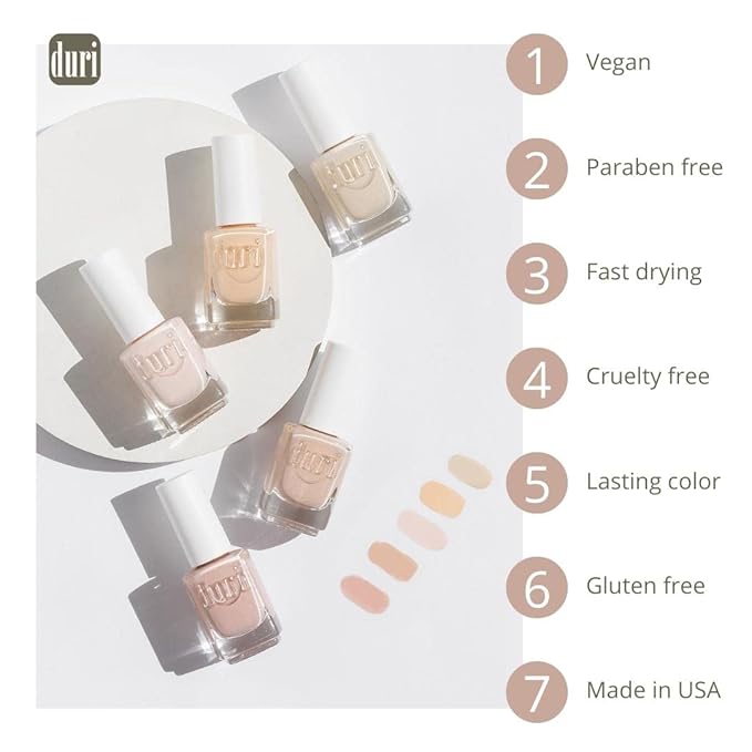 duri Nail Polish, 696 Out'n About, Milky Peach Blush