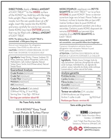 KONG Easy Treat Sweet Potato & Turkey Dog Paste 3-Pack – Stuffing Treat