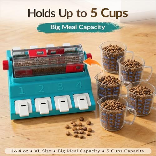 KADTC 2-Level Dog Puzzle Toy Rotating Treat Dispenser for Medium/Large Dogs | XL. 5-cup capacity. Longer meals. Adjustable food flow. Burn energy. Beat boredom. Build brainpower. Meals become enrichment.