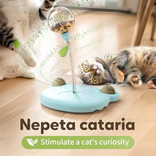 hoehew Cat Treat Dispenser, 2025 New Treat Dispensing Dog Toys, Interactive Pet Toy, Multifunctional Slow Feeder Leaking Treats Ball Pet Feeder Toy